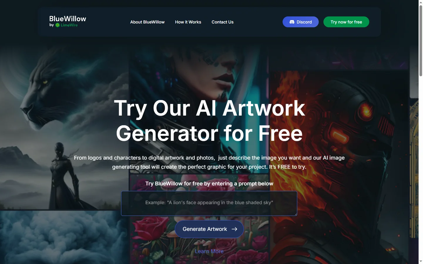 BlueWillow AI screenshot