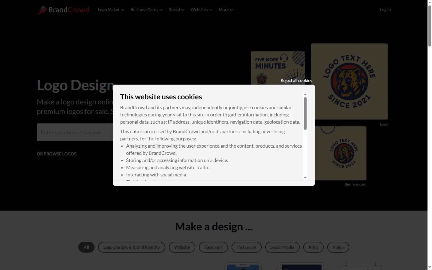 BrandCrowd screenshot