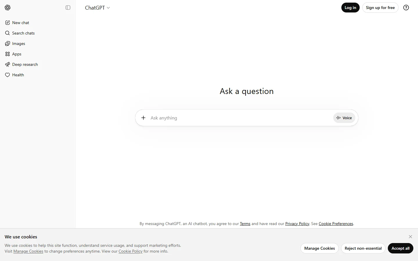 ChatGPT screenshot