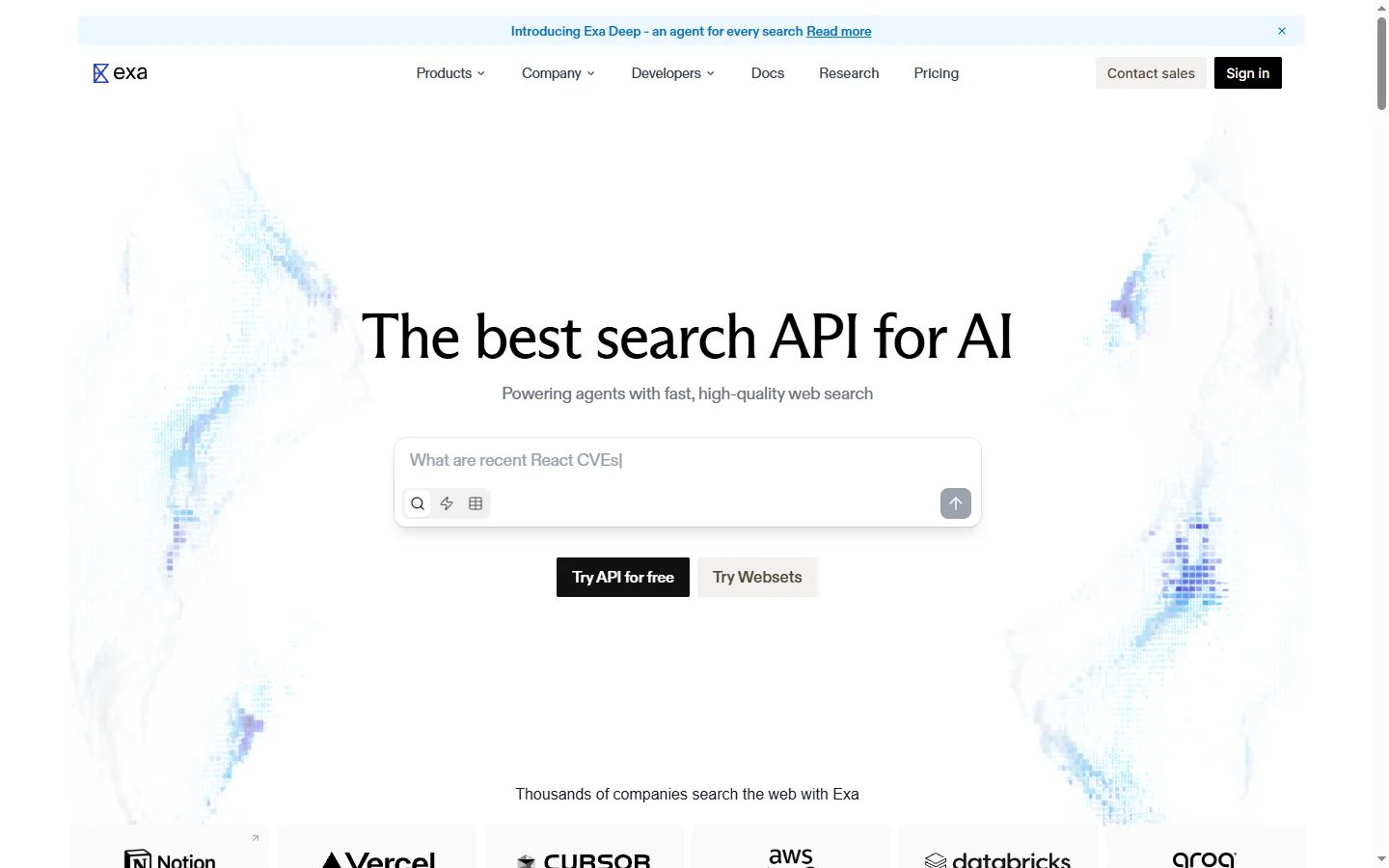 Exa AI screenshot