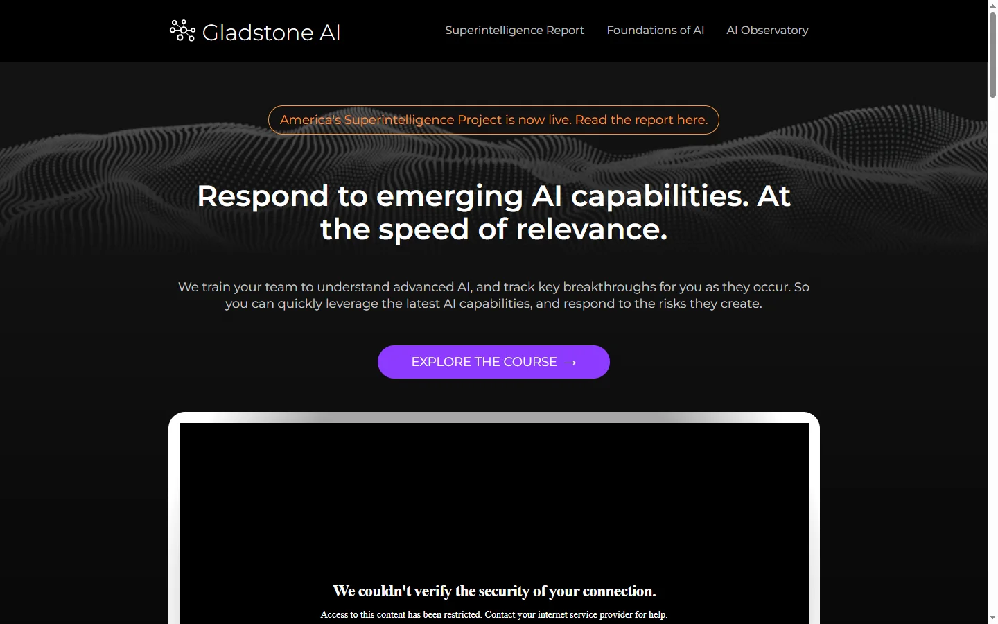 Gladstone AI screenshot