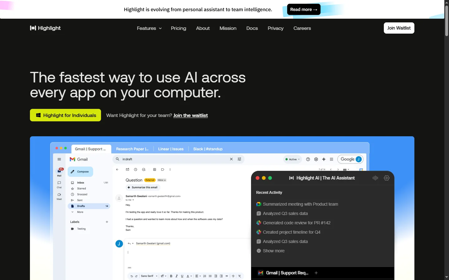 Highlight AI screenshot