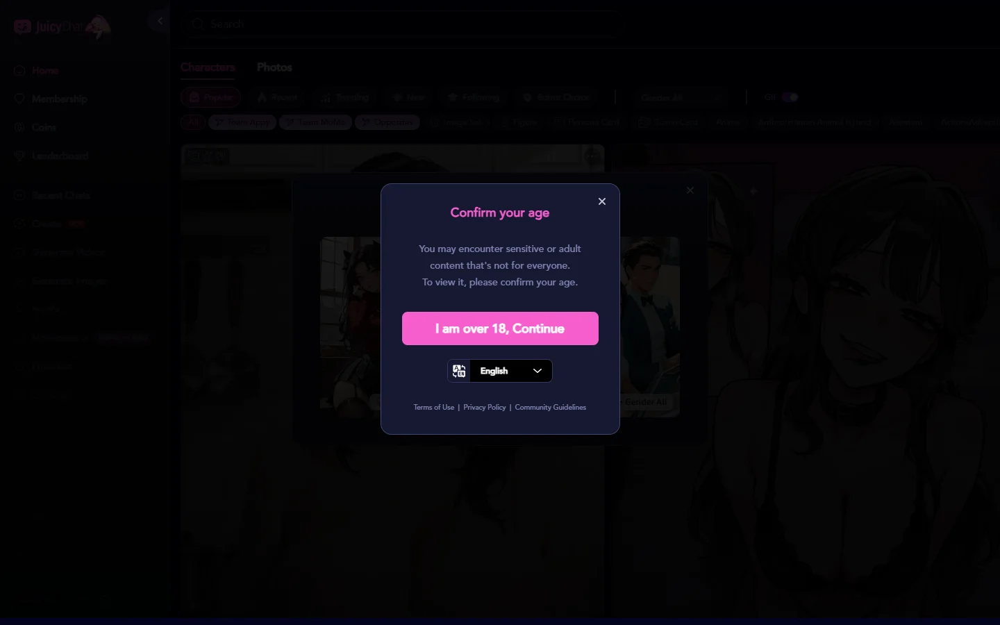 Juicy Chat screenshot