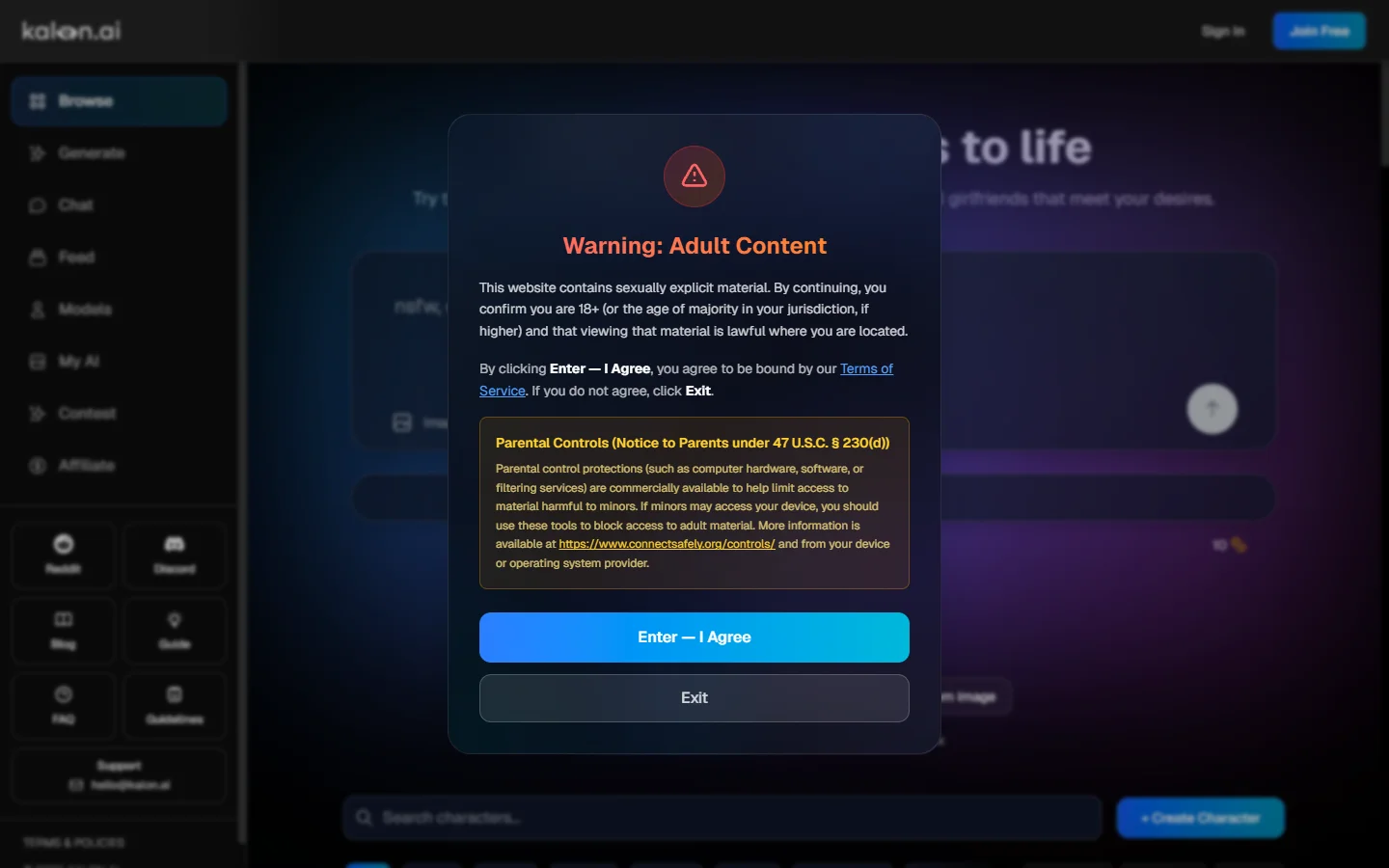 Kalon AI screenshot