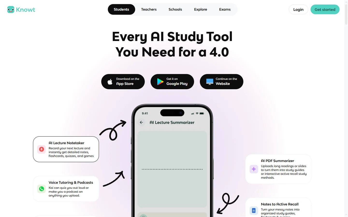 Knowt screenshot