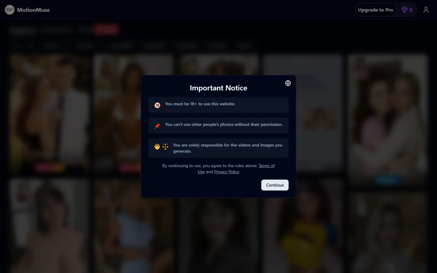 MotionMuse AI screenshot