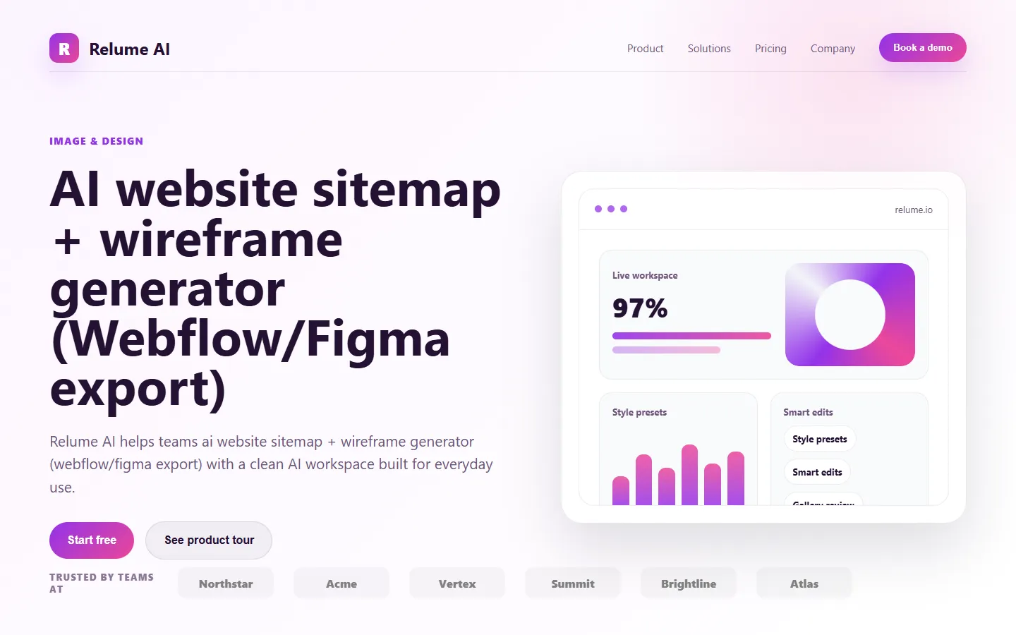 Relume AI screenshot