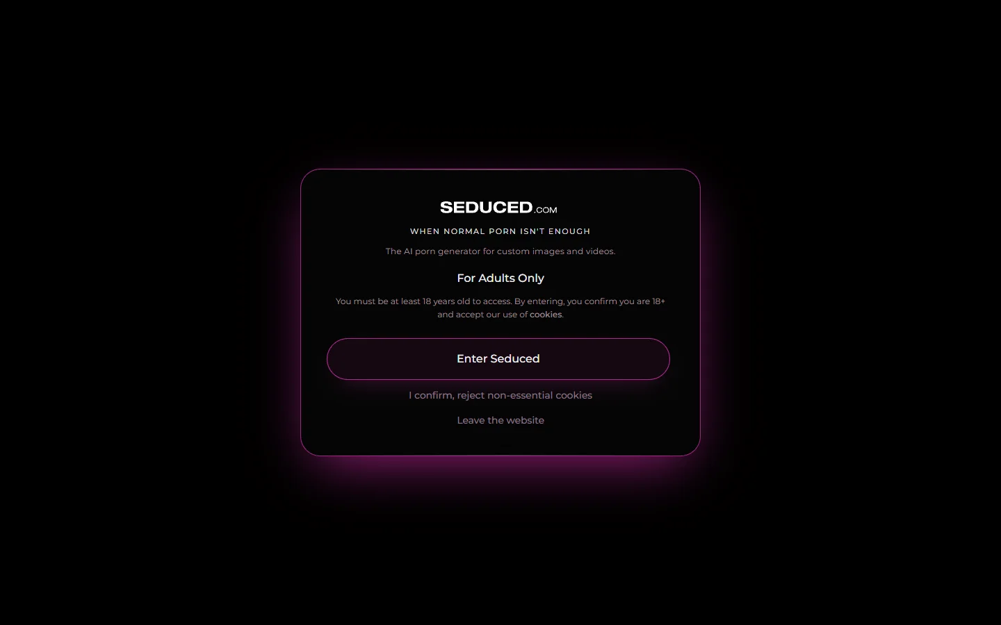 Seduced AI screenshot