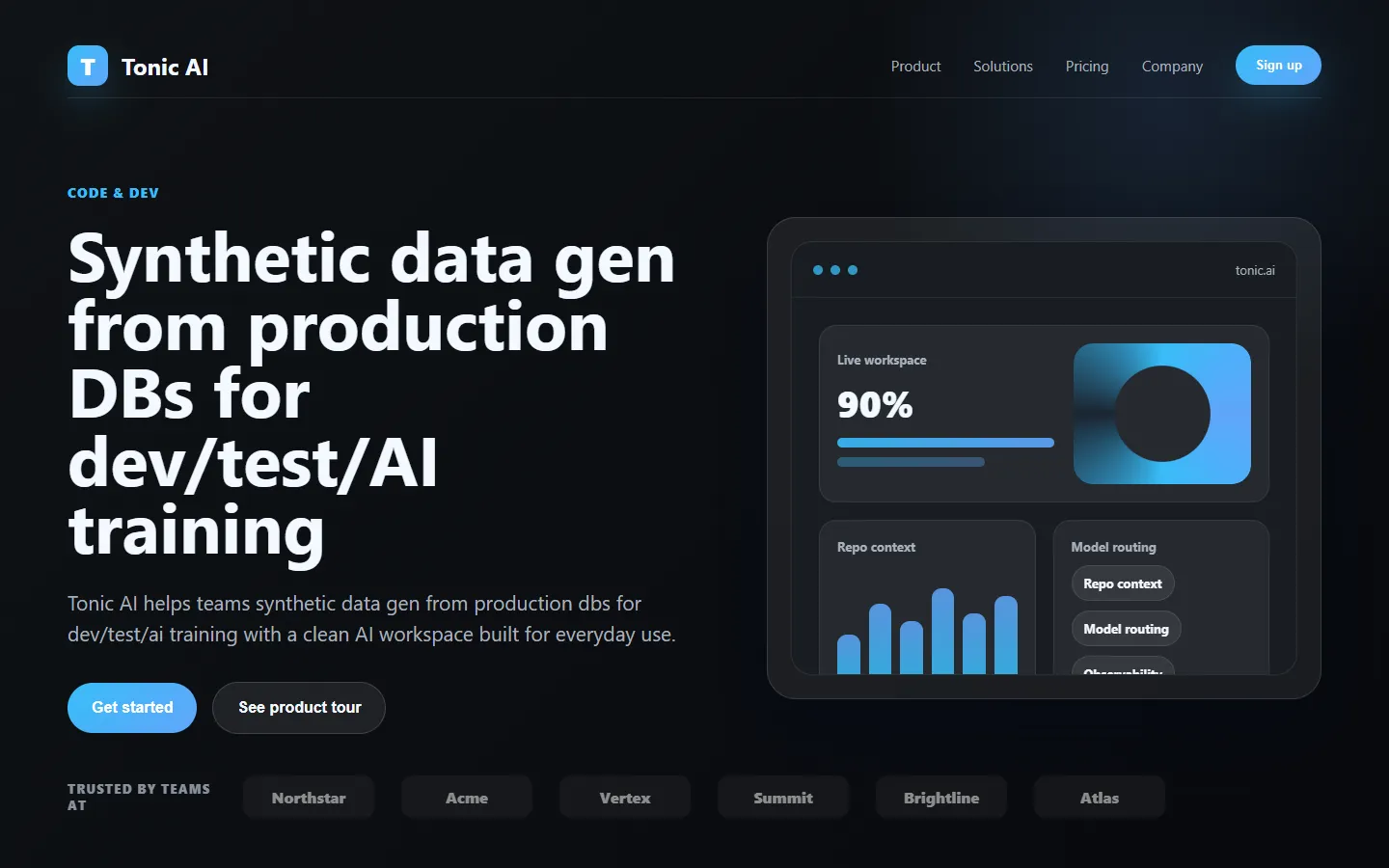 Tonic AI screenshot